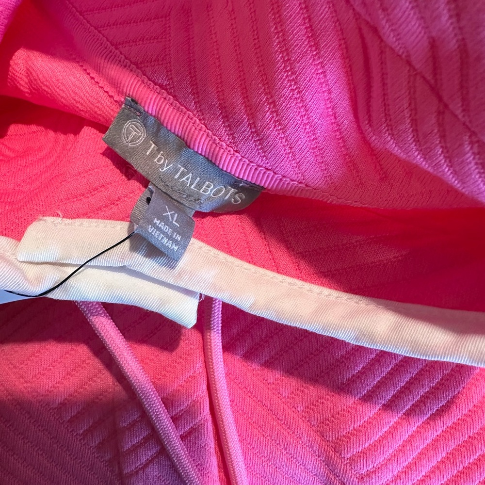 Talbots Vibrant Pink Quilted Top XL NWT - Picture 4 of 7